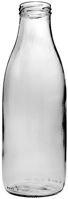 1000ml Weithalsflasche weiß TO48, Karton a. 32 Stück