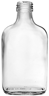 200ml Taschenflasche weiß PP28, Karton a. 48 Stück