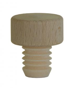  15mm Holzgriffkorken - Scheibe natur/roh PE gerillt, Beutel a. 20 Stück