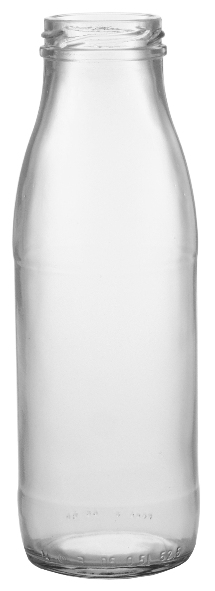 500ml Weithalsflasche weiß TO48, Karton a. 48 Stück