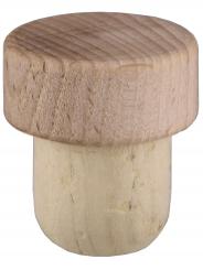 23mm Holzgriffkorken - Scheibe natur/roh, Beutel a. 20 Stück