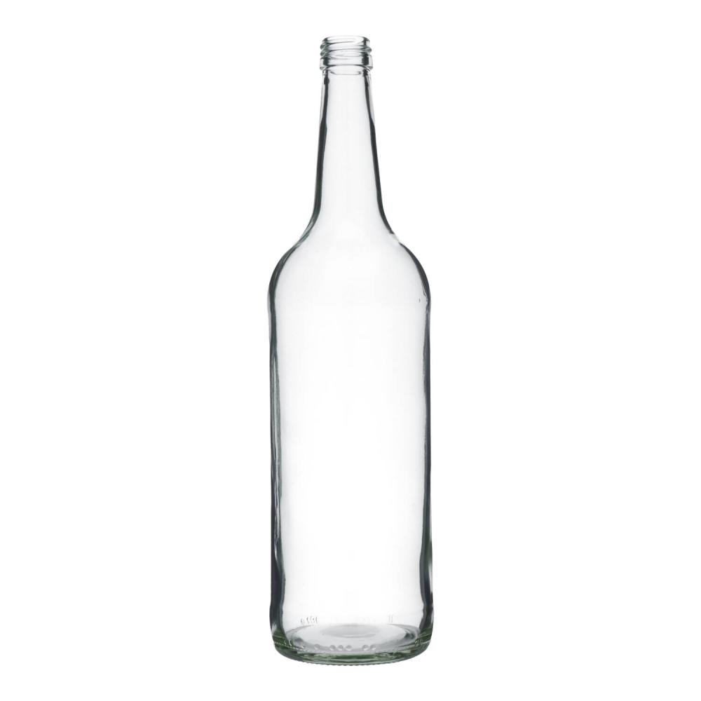 1000ml Gradhalsflasche weiß PP28, Karton a. 32 Stück