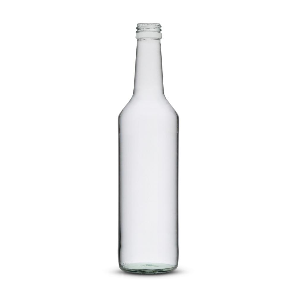 500ml Gradhalsflasche weiß PP28, Karton a. 36 Stück