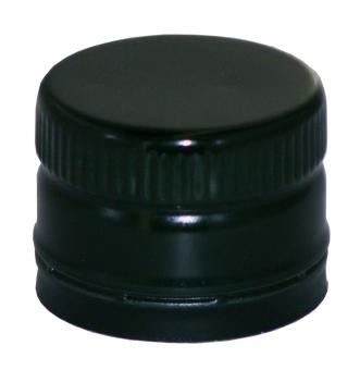PP31,5 Schraubverschluss Alu, schwarz, mit Ausgießer, mit Gewinde und Sicherungsring  für Handverschlusszange